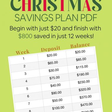 12 Week Christmas Savings Plan - pin for Pinterest