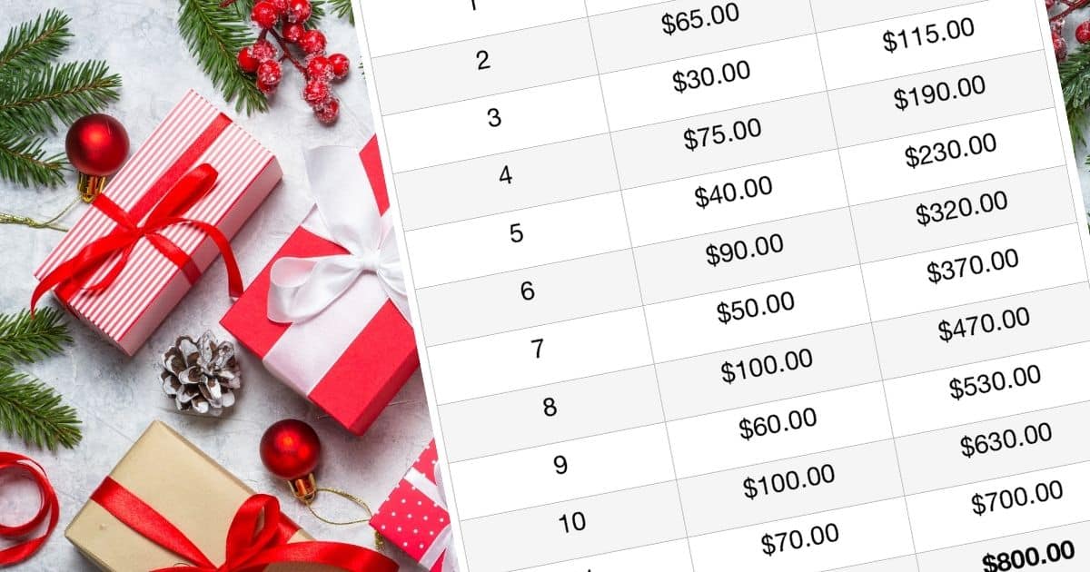 12 Week Christmas Savings Plan With Printable PDF