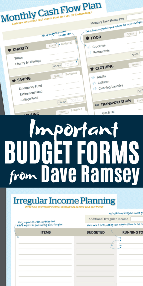 Dave Ramsey Budget Forms That Are A Lifeline When You re Struggling To 