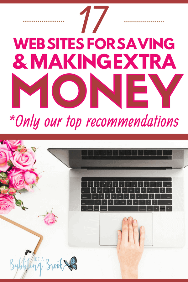 17+ web sites that we recommend for saving money, making extra money, working from home and more