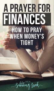 Prayer for finances - How to pray when money is tight