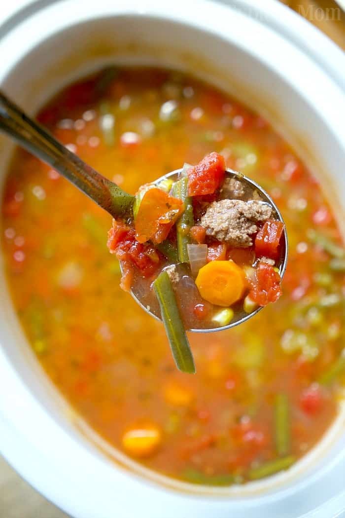 Vegetable beef soup - crockpot recipe