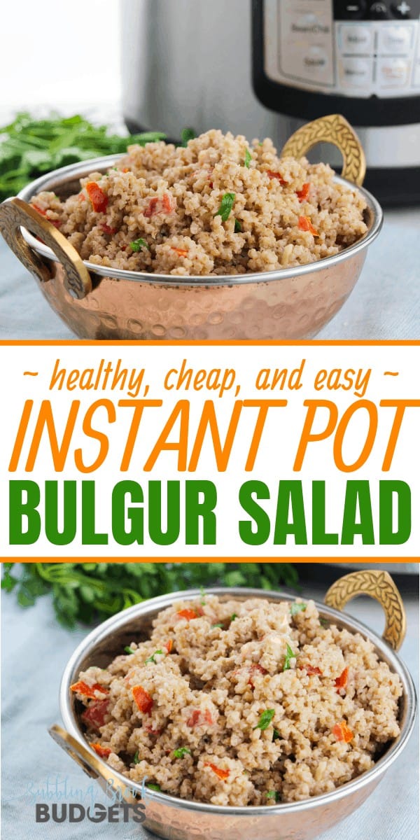 Bulgur wheat salad instant pot recipe