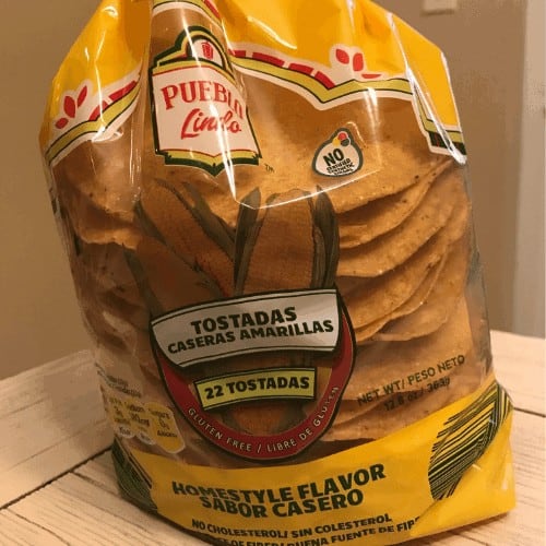 Package of tostadas from Aldi
