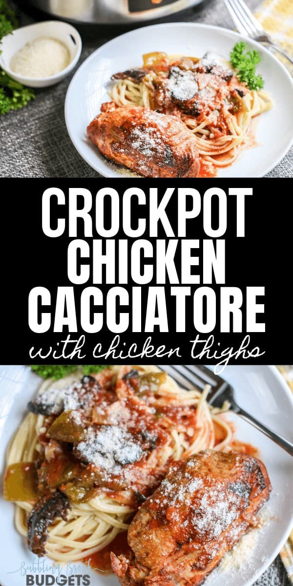 Easy Crock Pot Chicken Cacciatore using Chicken Thighs