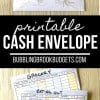 Printable Cash Envelope Template in Gold Floral Design
