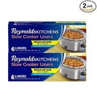 Reynolds Kitchens Premium Slow Cooker Liners, 6 Count, Pack of 2