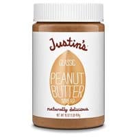 Justin's Classic Peanut Butter, Only Two Ingredients, No Stir, Gluten-free, Non-GMO, Keto-Friendly, Responsibly Sourced, 16oz Jar