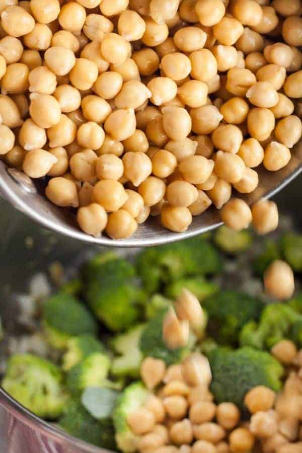Adding Chickpeas to Mixed Vegetable Curry Recipe