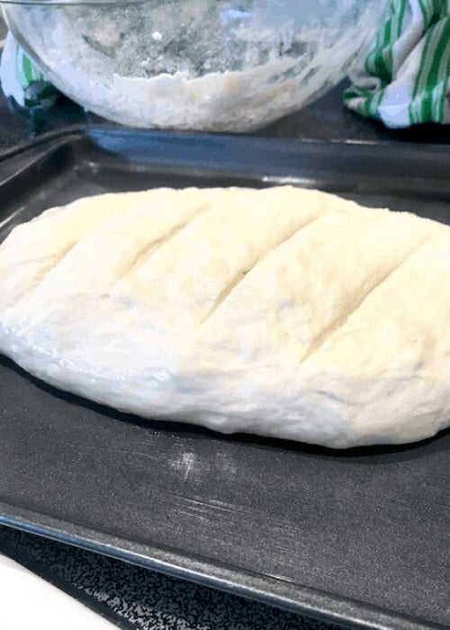Shaped and about to go into the oven