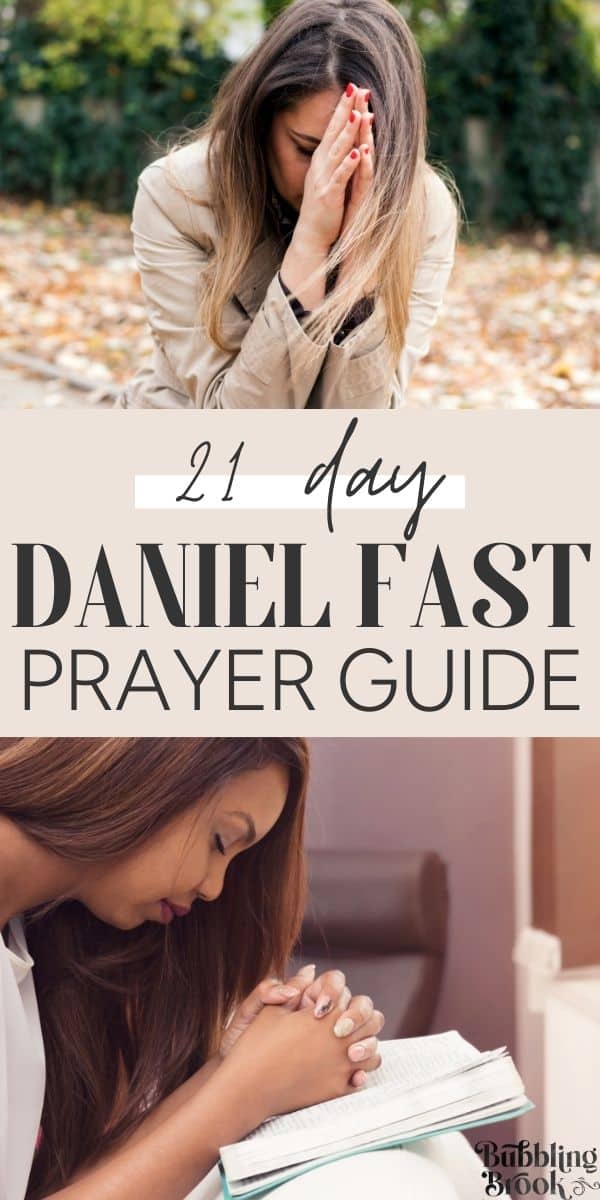 21 Day Daniel Fast Prayer Guide - pin for pinterest
