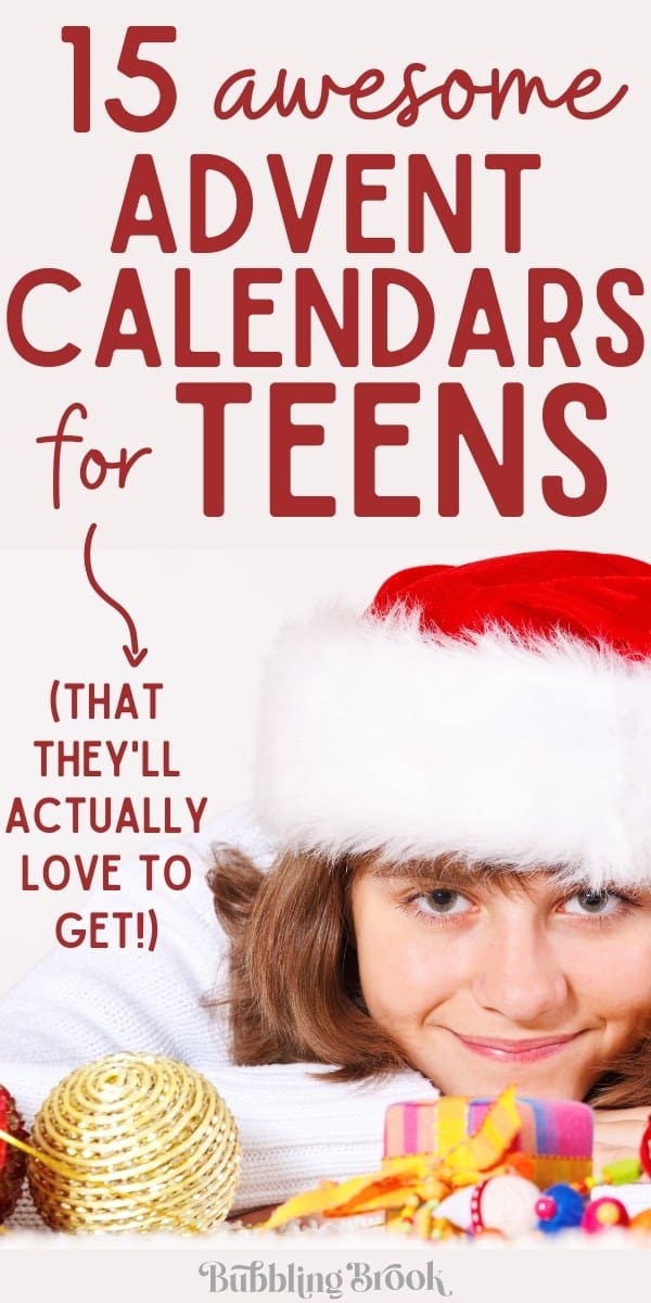 15 ADVENT CALENDARS FOR TEENAGERS - pin for Pinterest