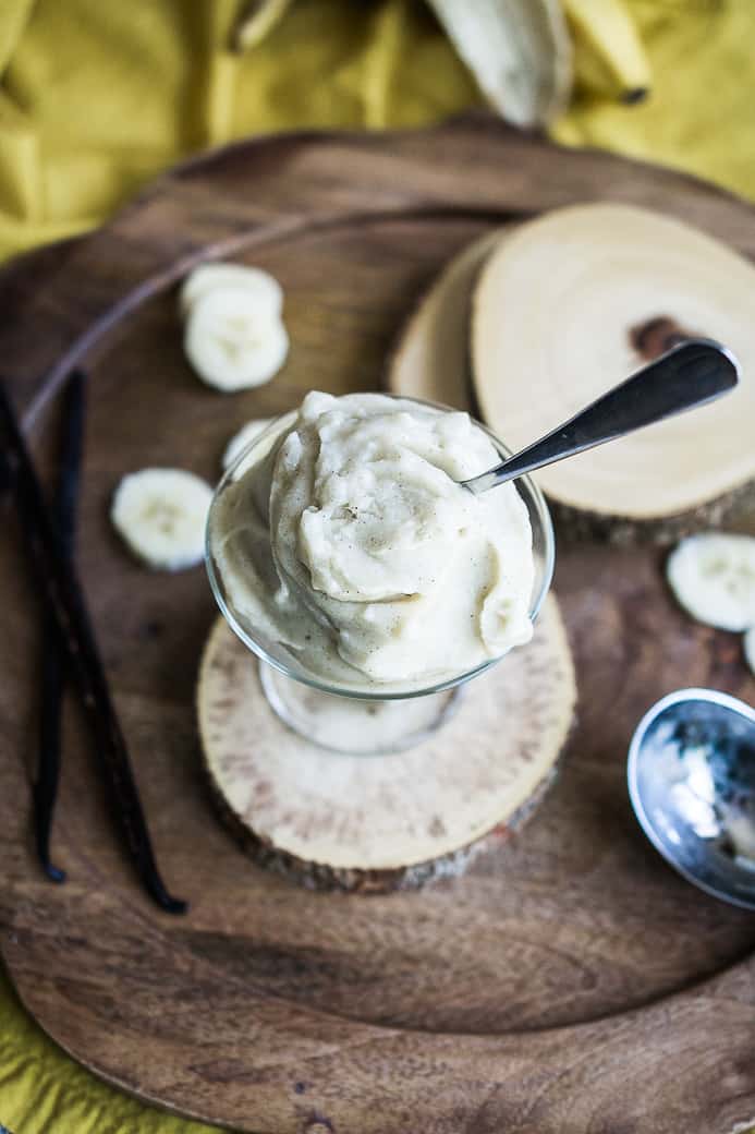 Vanilla Bean Nice Cream - vegan plantbased ice cream / daniel fast recipes