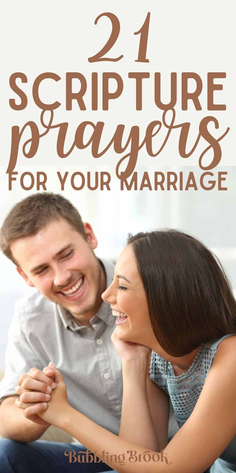 21 Scripture Prayers for Marriage - pin for Pinterest