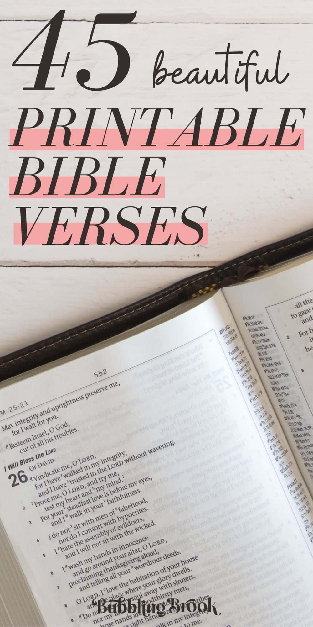 45 Printable Bible Verses - pin for Pinterest