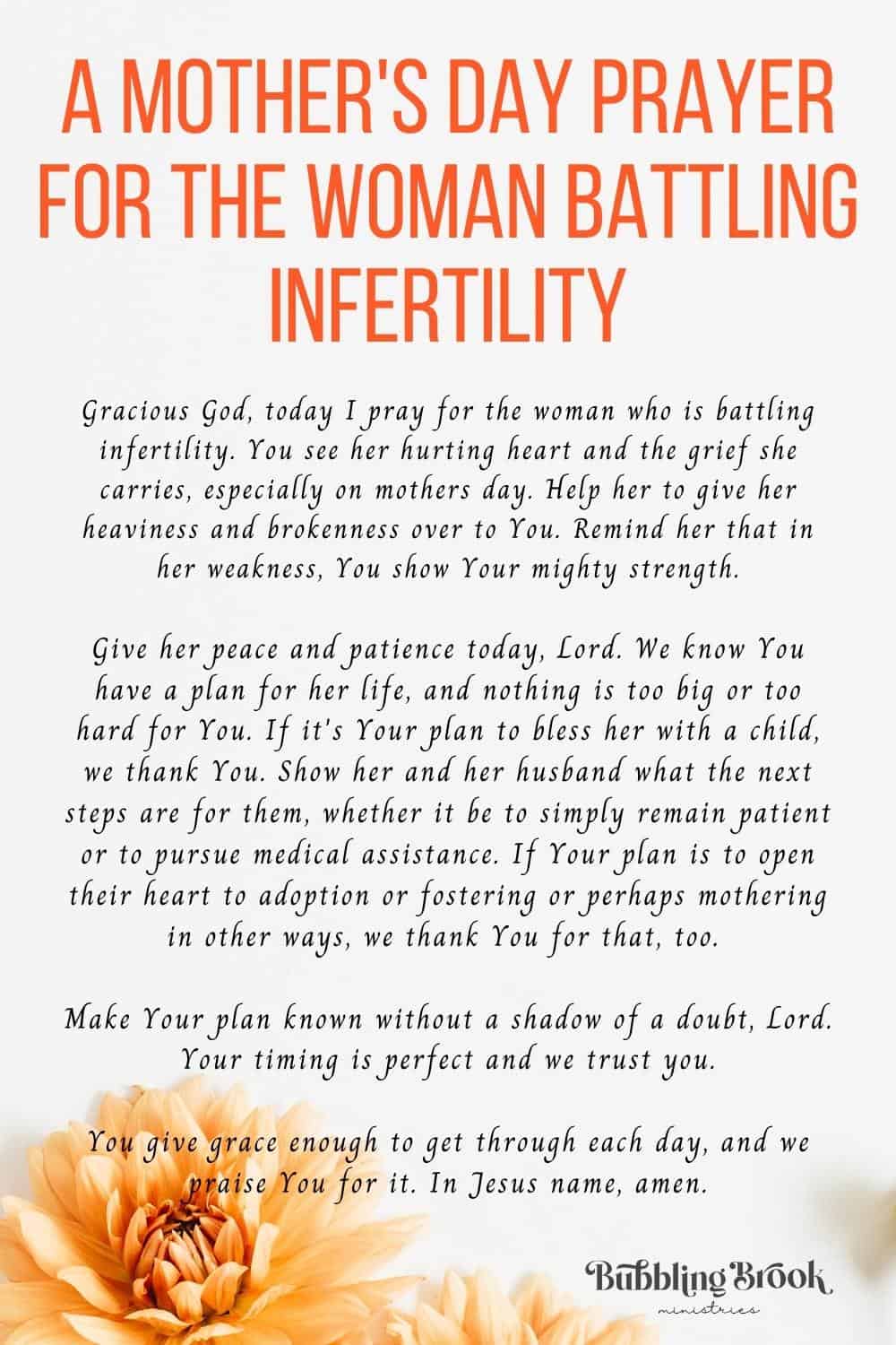 A Mother's Day Prayer For the Woman Battling Infertility