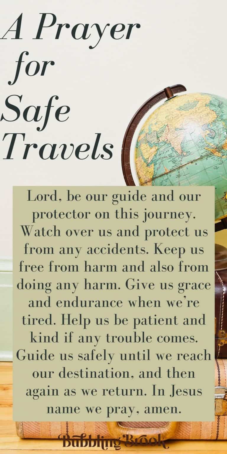 safe travel prayer image