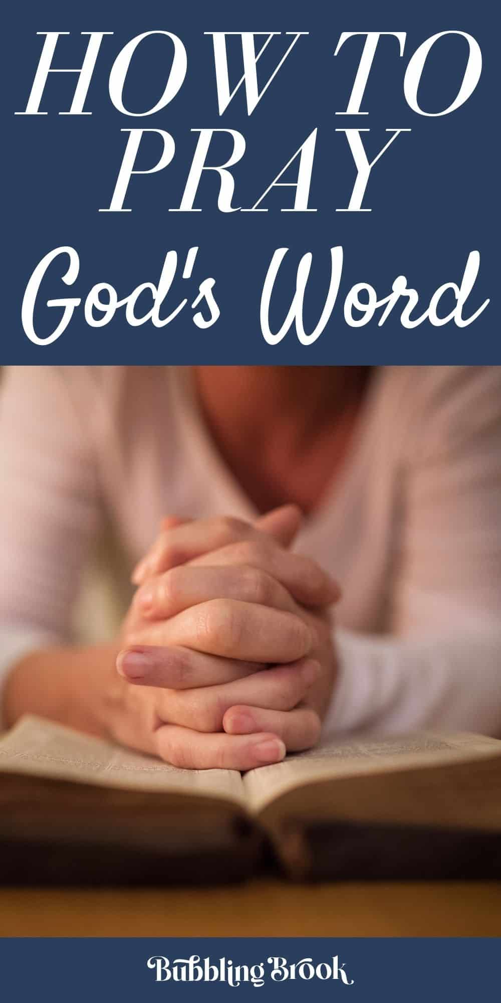 How to pray God's Word