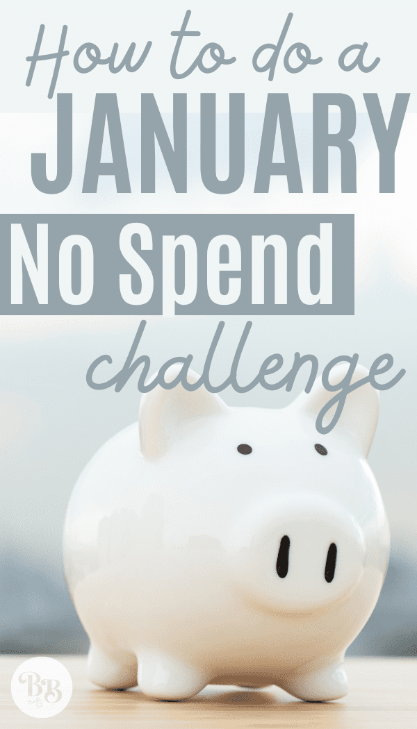 No Spend Challenge - pin for Pinterest