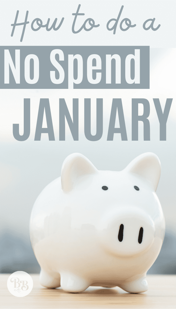 How to do a no spend January - Pin for Pinterest