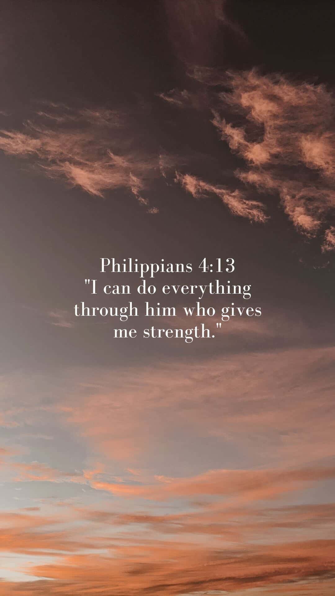 6. Philippians 4:13: "I can do everything through him who gives me strength."